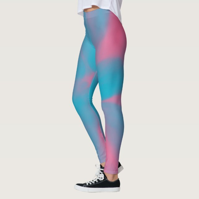 Leggings Colorant cravate rose et bleu (Gauche)