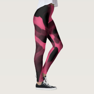 Leggings colorant Cravate rose et noir