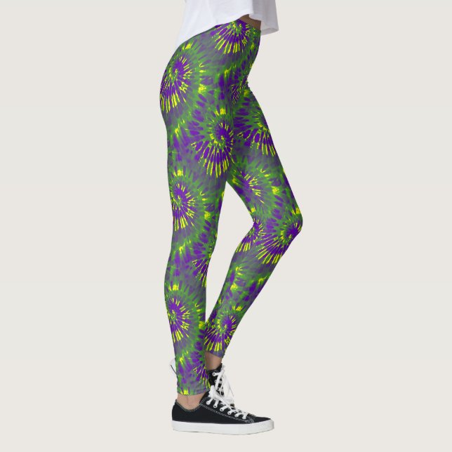 Leggings Colorant de cravate de mardi gras (Droite)