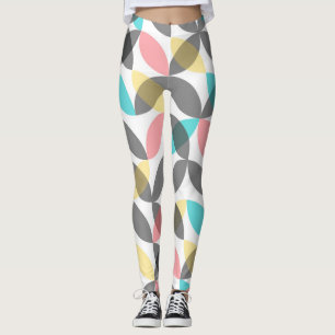 Leggings Coloré, moderne, gai circulaire géométrique