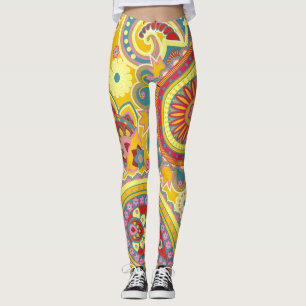 Leggings Coloré Paisley Floral élégant Motif moderne
