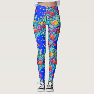 Leggings Coloré sous-marin Coral Reef Motif sans couture
