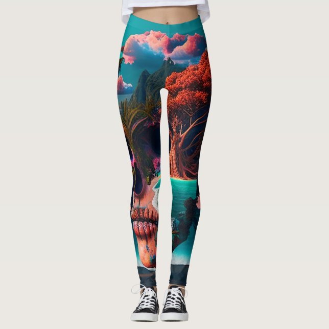 Leggings Colored skull (Devant)