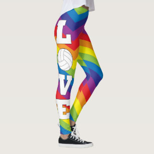 Leggings Colorée Arc-en-ciel de jambes amoureuses de volle