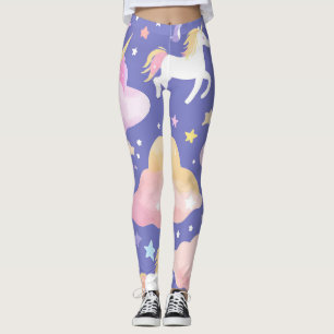 Leggings Colorée Unicorn motif de ballon arc-en-ciel pour e