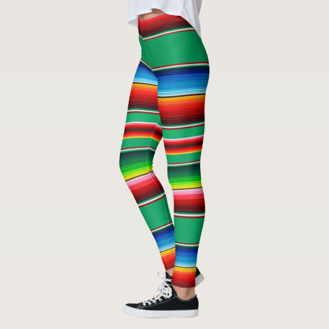 Leggings colorés de Zarape traditionnel mexicain (Gauche)