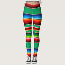 Leggings colorés de Zarape traditionnel mexicain