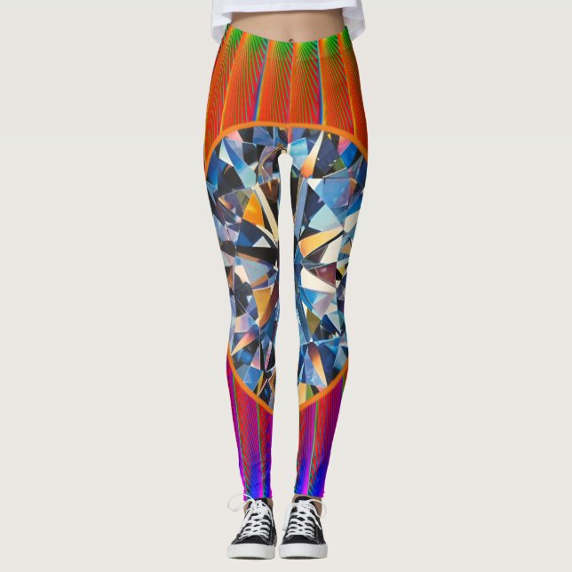 Leggings colorés vibreux et confortables (Devant)