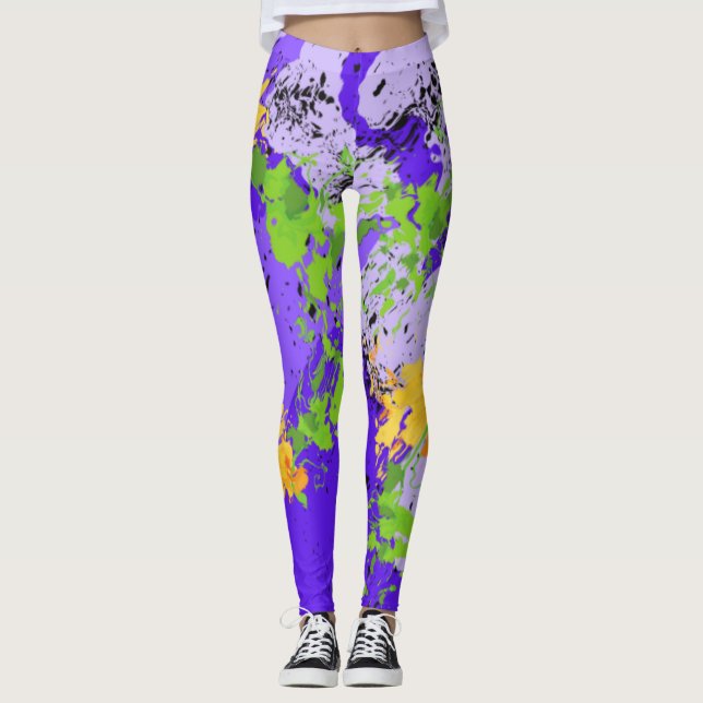Leggings Colorful abstract energy wave (Devant)