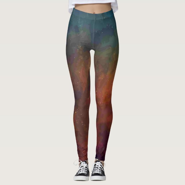 Leggings Colorful grunge Paint Effect (Devant)