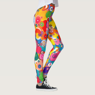 Leggings Colorful Happy Little Circles Oeuvre originale