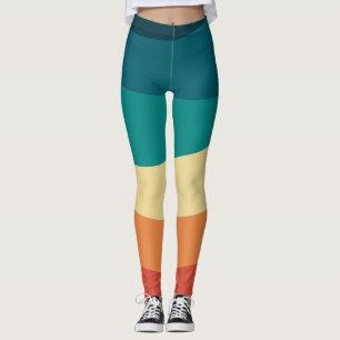 Leggings Colorful retro style curves design