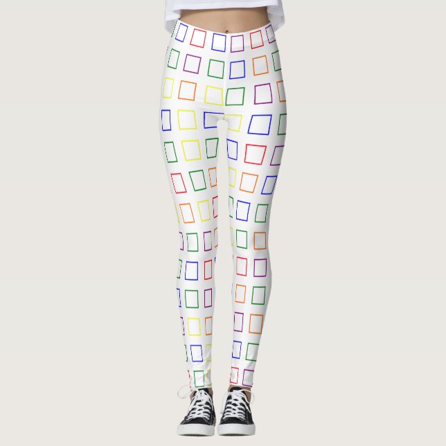 Leggings Coloris carré Motif Pride (Devant)
