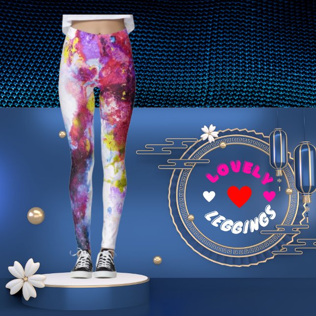 Leggings Coloris de peinture Abstraite (Créateur téléchargé)