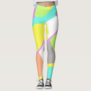 Leggings Coloris Pastel Vibes positives Légendes Abstraites