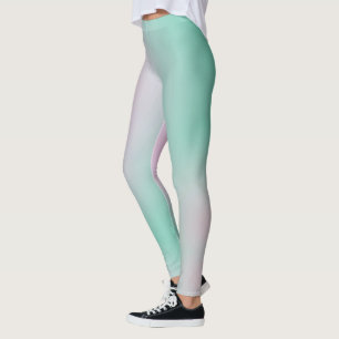 Leggings Coloris Pastel Vibes positives Pale Turquoise Rose