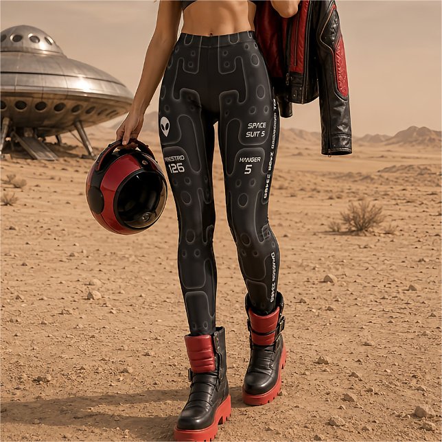 Leggings Combinaison spatiale noire d'astronaute pour l'exp (Créateur téléchargé)