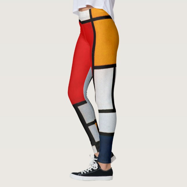 Leggings Composition with Large Red Plane (Gauche)