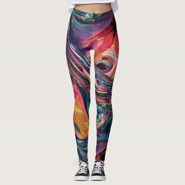 Leggings Conception Abstraite de T-shirts tout-sur-impressi (Devant)