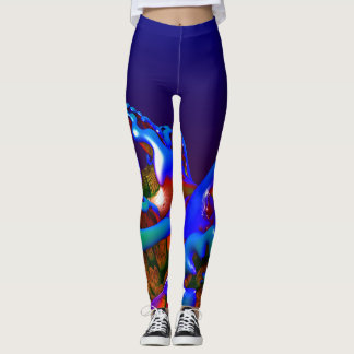 Leggings Conception Abstraite Fractale du Nouvel Âge