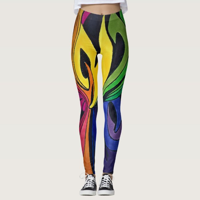 Leggings conception arc-en-ciel (Devant)