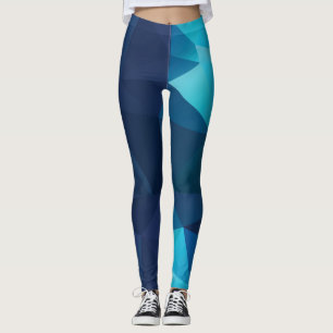 Leggings Conception bleue de polygone