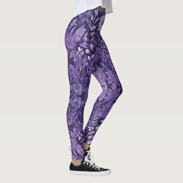 Leggings Conception botanique élégante Purple Dream (Droite)