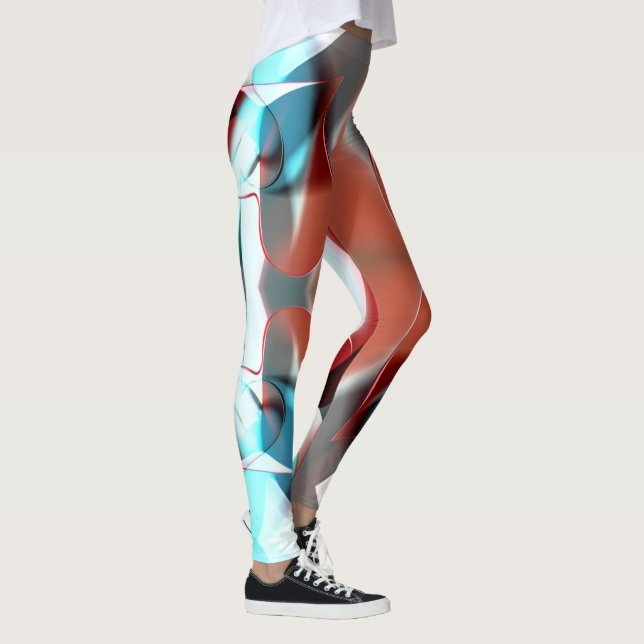 Leggings Conception cardiaque simple, mélange de ton crista (Droite)