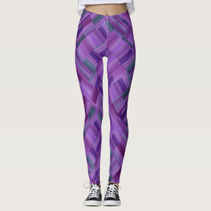Leggings Conception de bloc violet