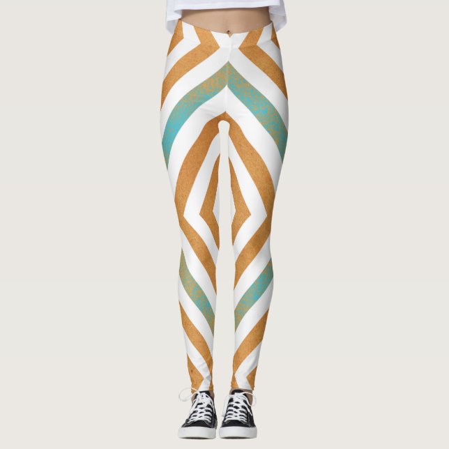 Leggings Conception de Carré géométrique Abstrait (Devant)