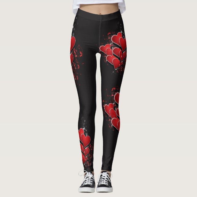 Leggings Conception de coeur (Devant)