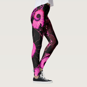 Leggings Conception de coquille rose Nautilus