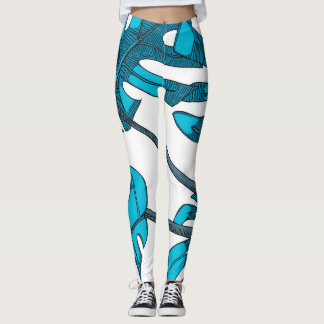 Leggings Conception de feuilles Whimsical, monstère