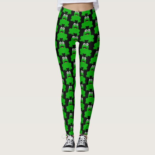 Leggings Conception de grenouille Vous Choisissez Couleur A (Devant)