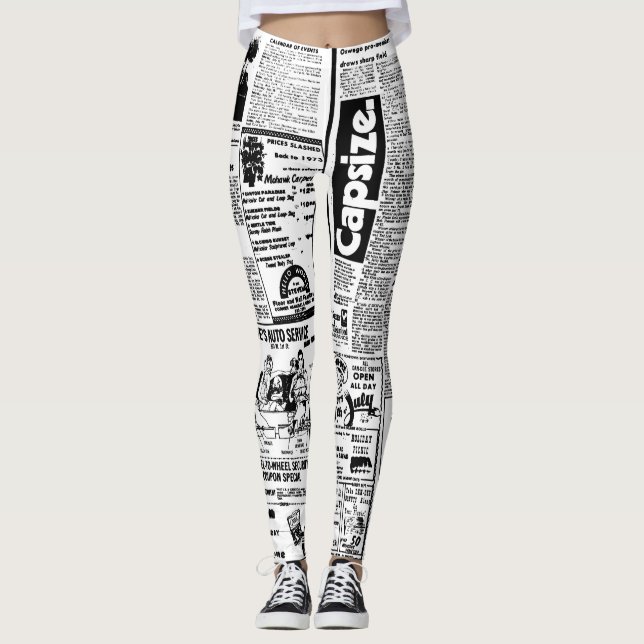 Leggings Conception de guêtres de journal (Devant)