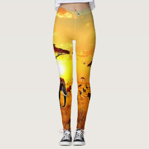Leggings Conception de la majesté du safari au coucher du s