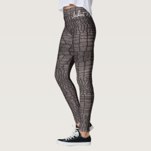 Leggings Conception de la peau de l'alligator sur une jambe