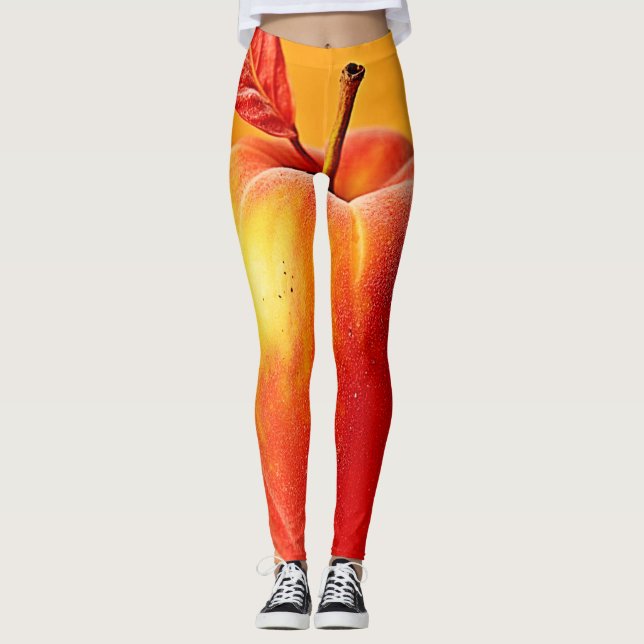 Leggings Conception de la pêche dorée parfaite (Devant)