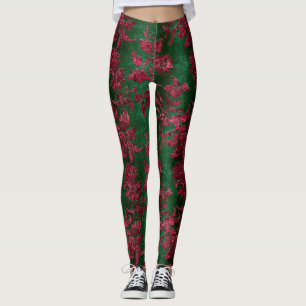 Leggings Conception de la série Velvet Bourgogne 9
