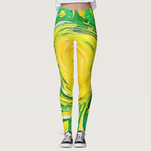 Leggings Conception de la tornade citron
