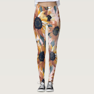 Leggings Conception de l'aquarelle de tournesol