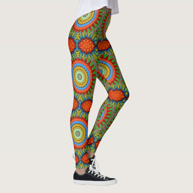 Leggings CONCEPTION DE MANDALA EN COLLAGE (petite échelle) (Droite)