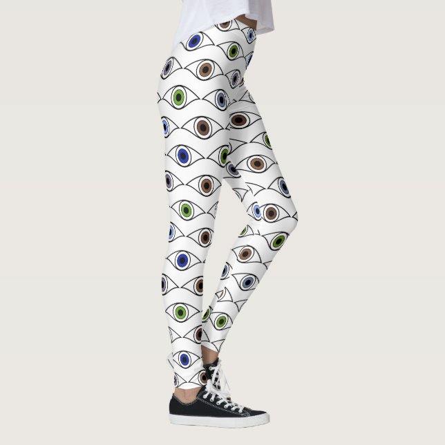 Leggings Conception de motif aux yeux colorés (Droite)