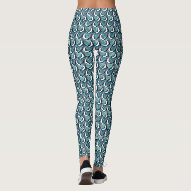Leggings Conception de motif géométrique abstrait mosaïque  (Dos)