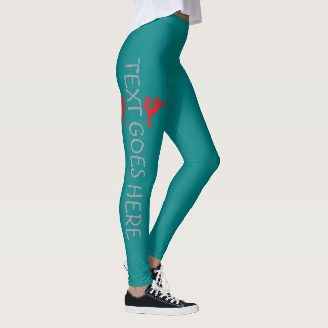 Leggings Conception de nom de gymnastique personnalisé sur  (Droite)