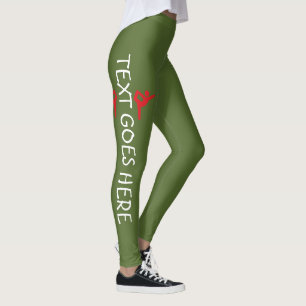 Leggings Conception de nom de gymnastique personnalisé sur