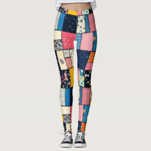 Leggings Conception de Patchwork adorable, Motif Joueur