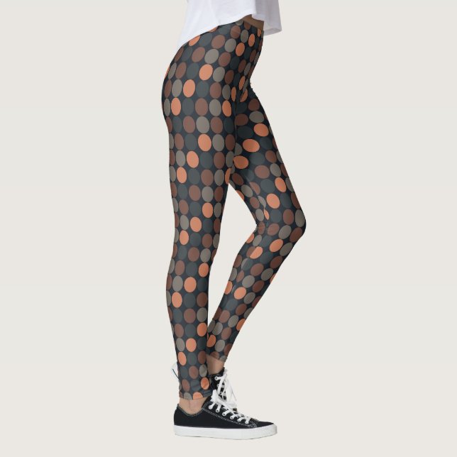 Leggings Conception de points de cercle géométrique de terr (Droite)