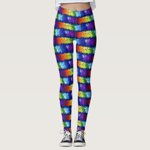 Leggings Conception de puzzle d'arc-en-ciel de