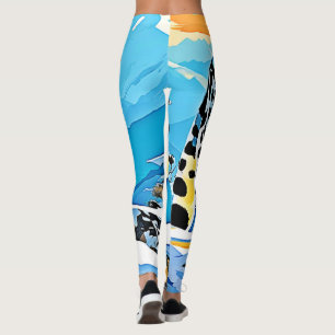 Leggings Conception de Stance Léopard de Montagne Neige